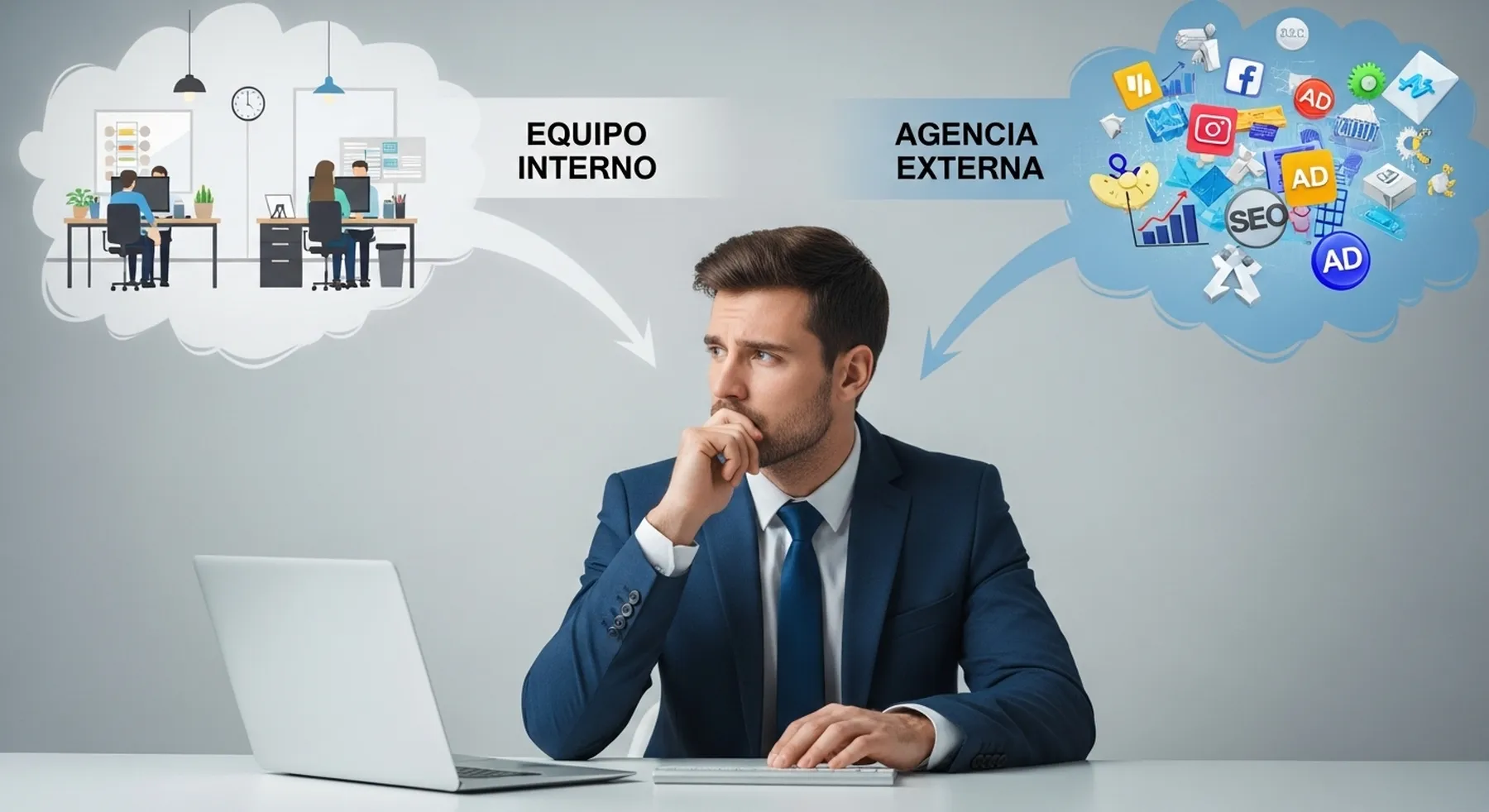 Agencia de marketing digital vs equipo interno Cangrejo Digital 3