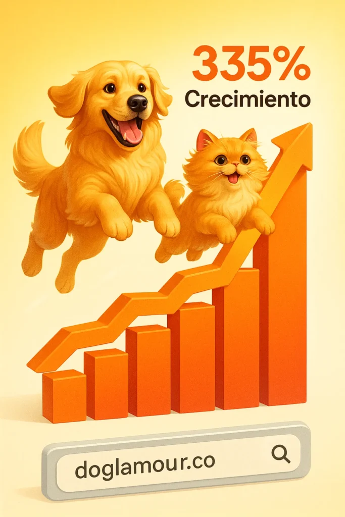 Caso de Éxito: Cómo Cangrejo Digital Impulsó un Crecimiento del 335% en Doglamour.co en Solo Dos Meses
