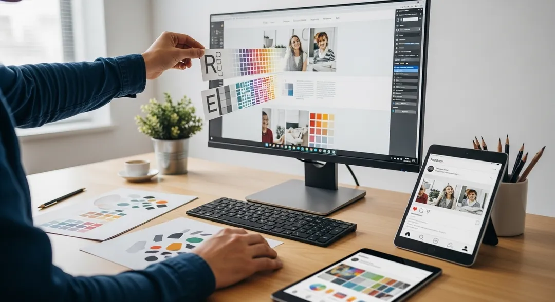 Consistencia de marca cangrejo digital 385