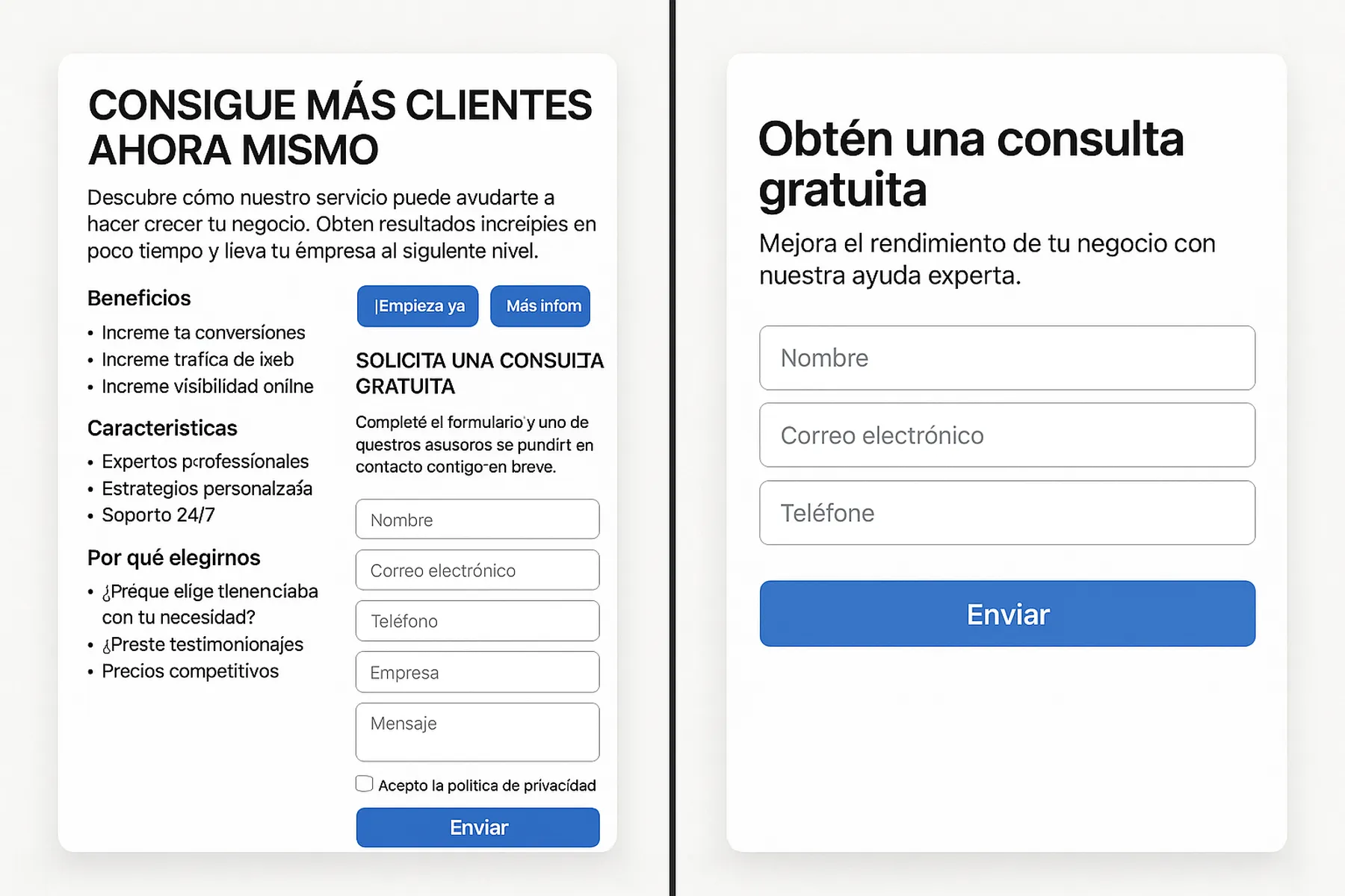 landing pages efectivas Cangrejo Digital 2