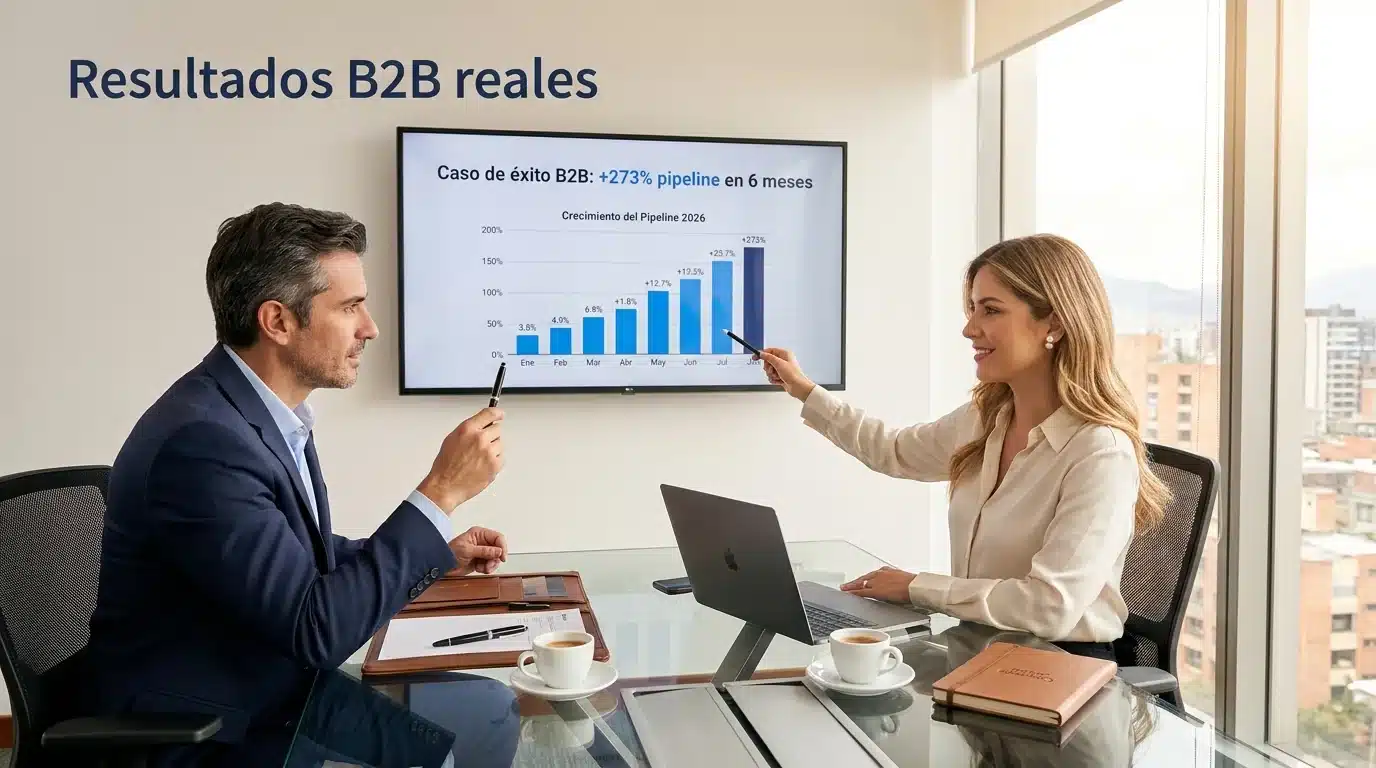 Resultados Meta Ads B2B: caso de éxito real con +273% pipeline en 6 meses