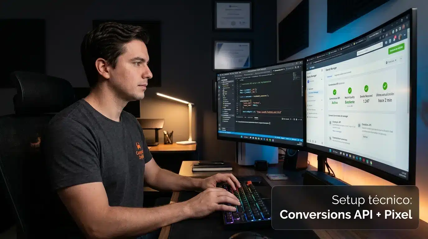 Setup técnico de Conversions API y Pixel para Meta Ads 2026 en empresas Colombia