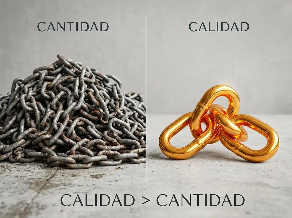 Comparación entre enlaces de calidad y enlaces basura