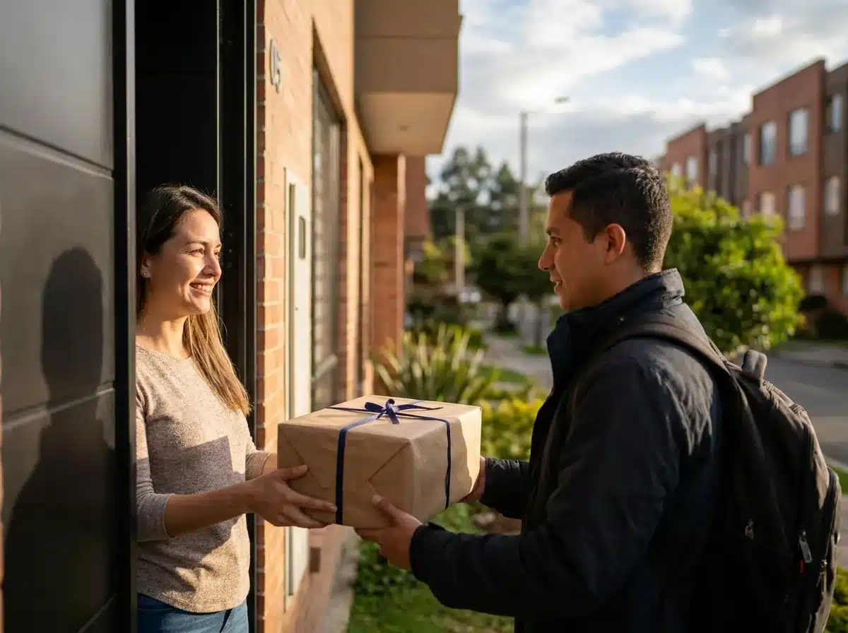 Cliente recurrente recibiendo un pedido: la retención mejora el LTV