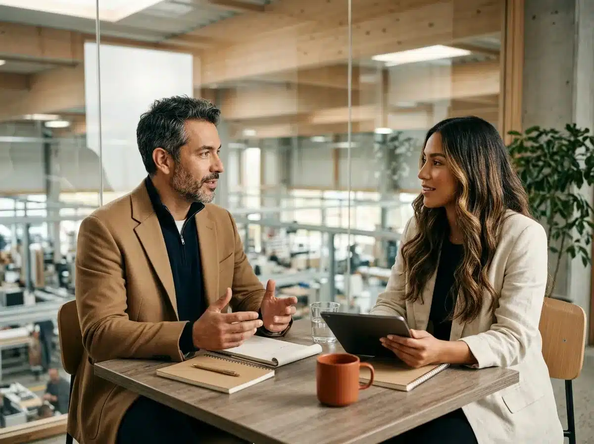 Dueño de empresa organiza con su asistente comercial la atención de leads