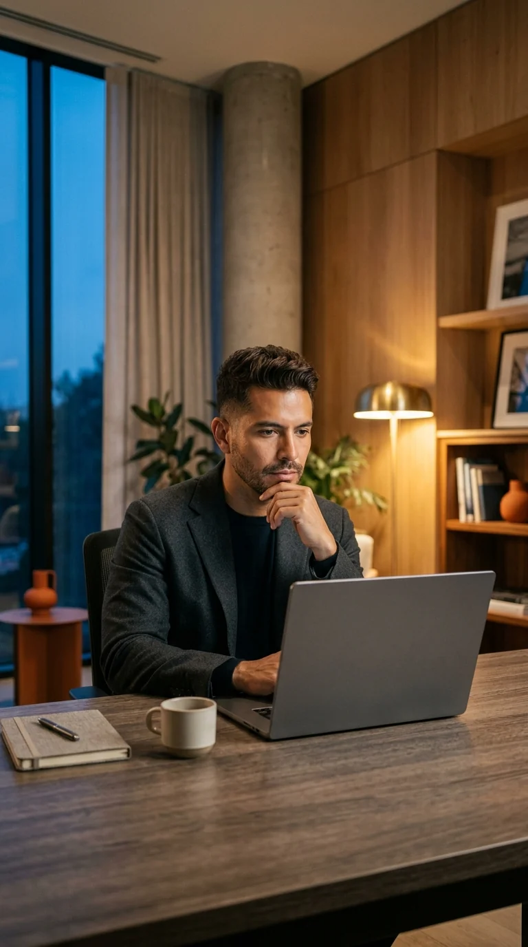 Empresario revisa el gasto de su pauta en Meta Ads para detectar errores