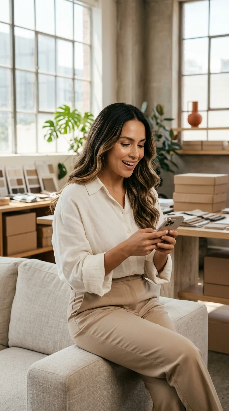 Empresaria recibe en su celular una nueva solicitud de cliente generada por su pauta en Meta