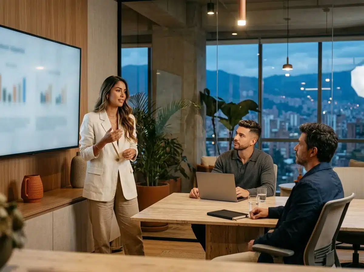 Equipo directivo hace la revisión trimestral del presupuesto de marketing